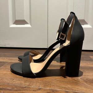 Call it Spring black heeled sandals